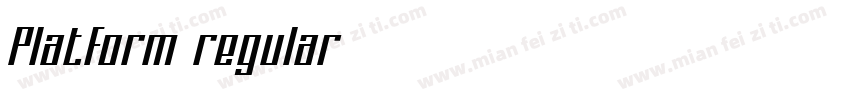 Platform regular字体转换